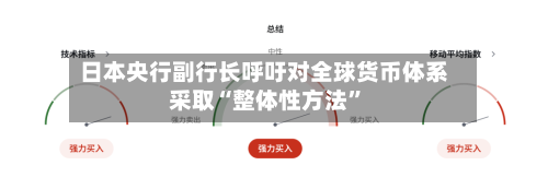 日本央行副行长呼吁对全球货币体系采取“整体性方法”